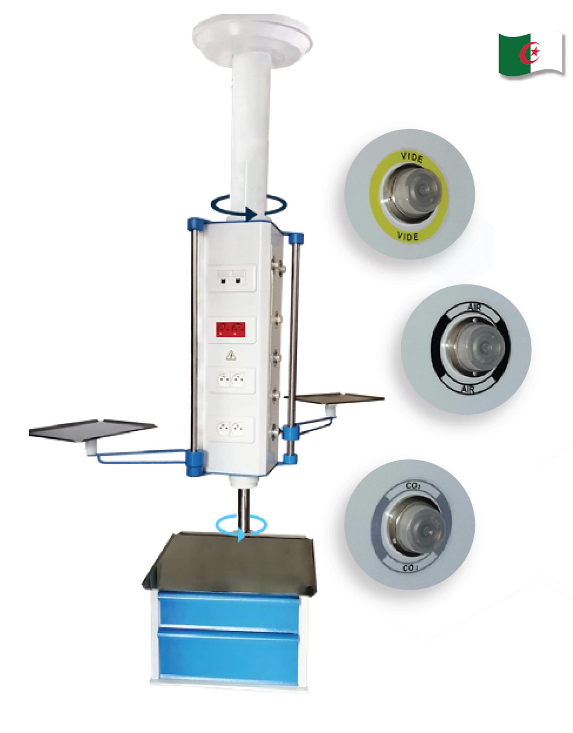 Bras Non Articulé (Colonne Plafonnière)